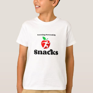 Learning Powered by Snacks Kids T-Shirt
