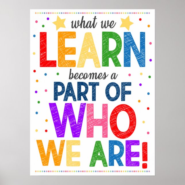 Learning Rainbow Classroom Poster (Front)