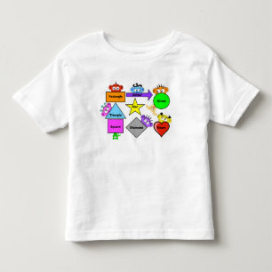 Learning Shirt: Shapes with The Peek-A-Boo Crew Toddler T-Shirt