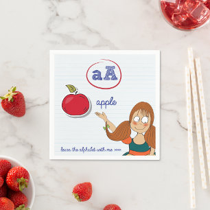 Learning The Alphabet Paper Napkins