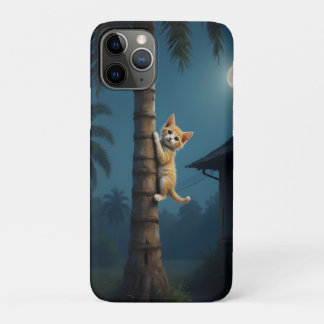 Learning to Climb – Cute Cat Moment iPhone 11 Pro Case