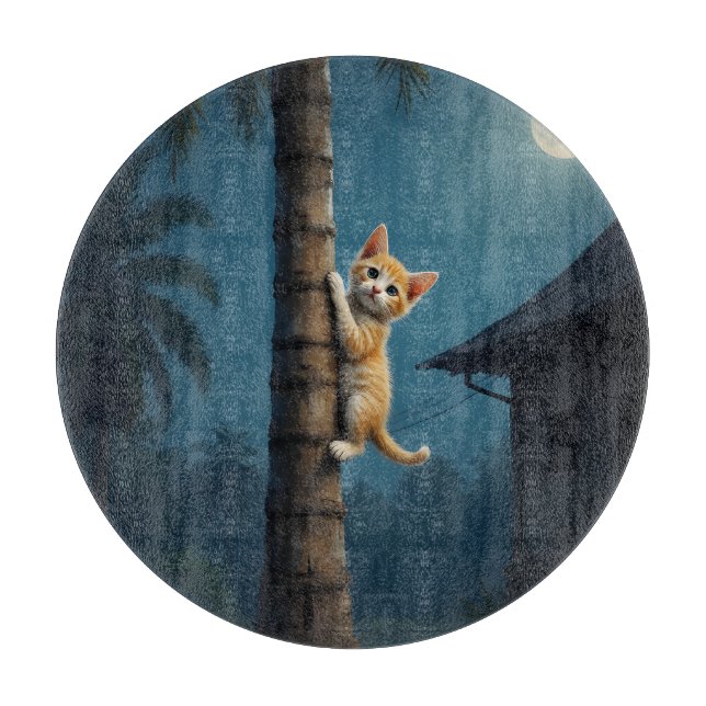 Learning to Climb – Cute Cat Moment Cutting Board (Front)