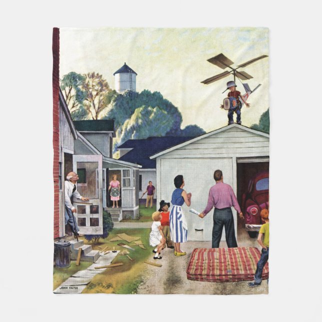 Learning to Fly Fleece Blanket (Front)