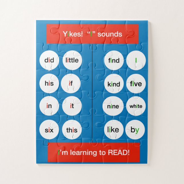 Learning to Read Series, Sounds of "I" Jigsaw Puzzle (Vertical)