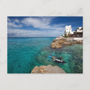 Learning To Scuba Dive, Cozumel Mexico Postcard