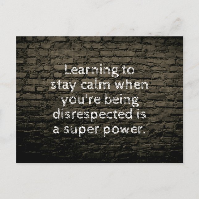 Learning to stay calm  postcard (Front)