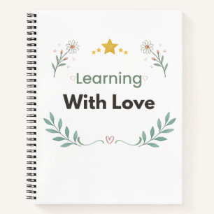 Learning With Love Teacher Floral Notebook