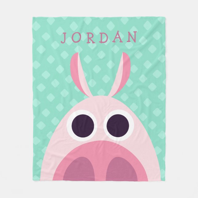 Leary the Pig Fleece Blanket (Front)