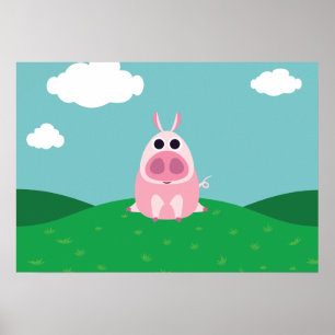Leary the Pig Poster