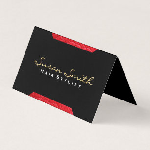 Leather Accent (red)   Chic, Luxe Business Card
