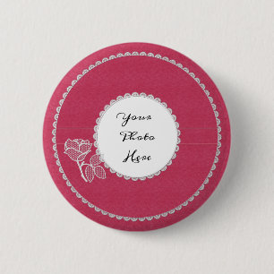 Leather and Lace Button Frame