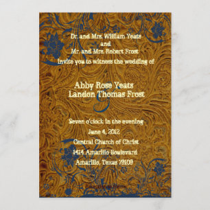 Leather and Lace Wedding Invitation