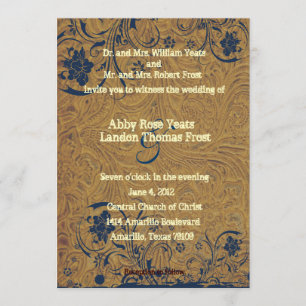 Leather and Lace Wedding Invitation