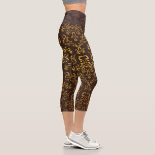 Leather And Ornament Zazzle_Growshop. Capri Leggings