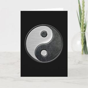 Leather and Steel Effect Yin Yang Graphic Card