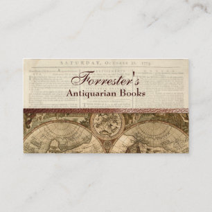 leather antiquarian business card