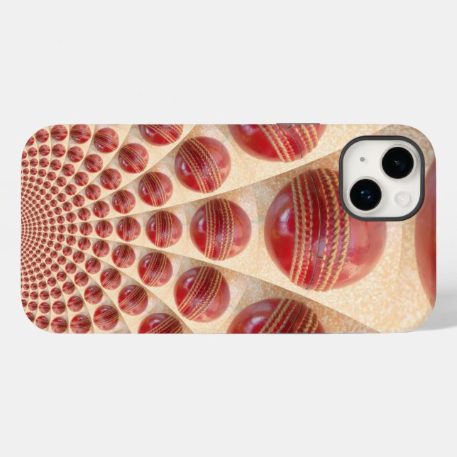 Leather Ball Rhythm Cricket Balls: Rhythmic Array Case-Mate iPhone Case (Back (Horizontal))