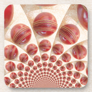 Leather Ball Rhythm Cricket Balls: Rhythmic Array Coaster