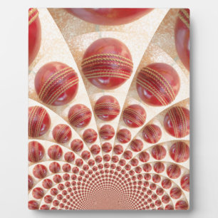 Leather Ball Rhythm Cricket Balls: Rhythmic Array Plaque