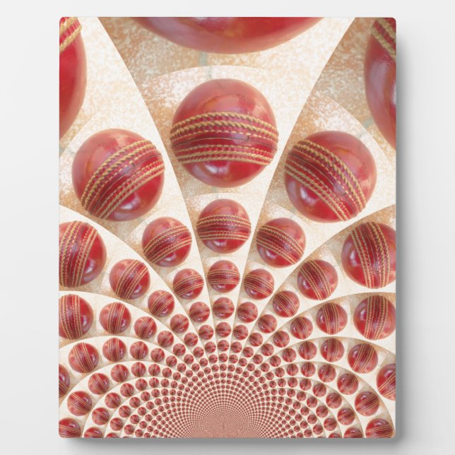 Leather Ball Rhythm Cricket Balls: Rhythmic Array Plaque (Front)