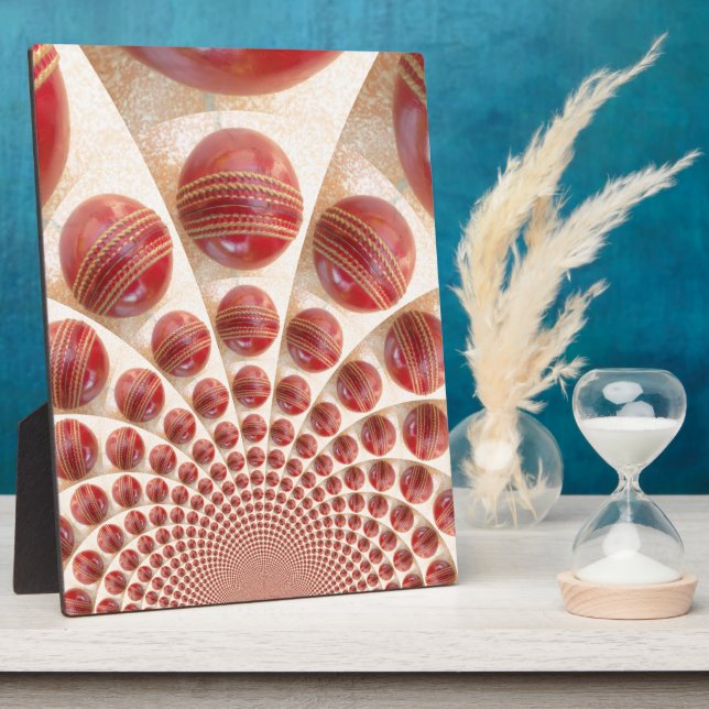 Leather Ball Rhythm Cricket Balls: Rhythmic Array Plaque (Side)