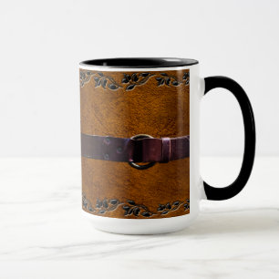 Leather & Belt Brown Leather Mug