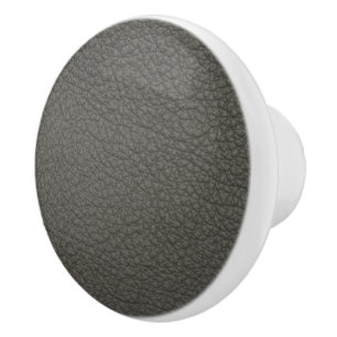 Leather Blue Tartan Fabric Crocodile Skin Ceramic Knob
