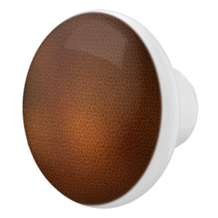 Leather Blue Tartan Fabric Crocodile Skin Ceramic Knob