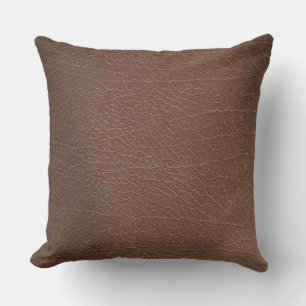 Leather Blue Tartan Fabric Crocodile Skin Cushion