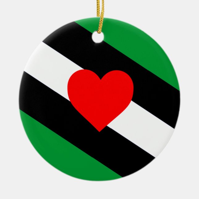 Leather Boi Pride Flag Ceramic Ornament (Front)