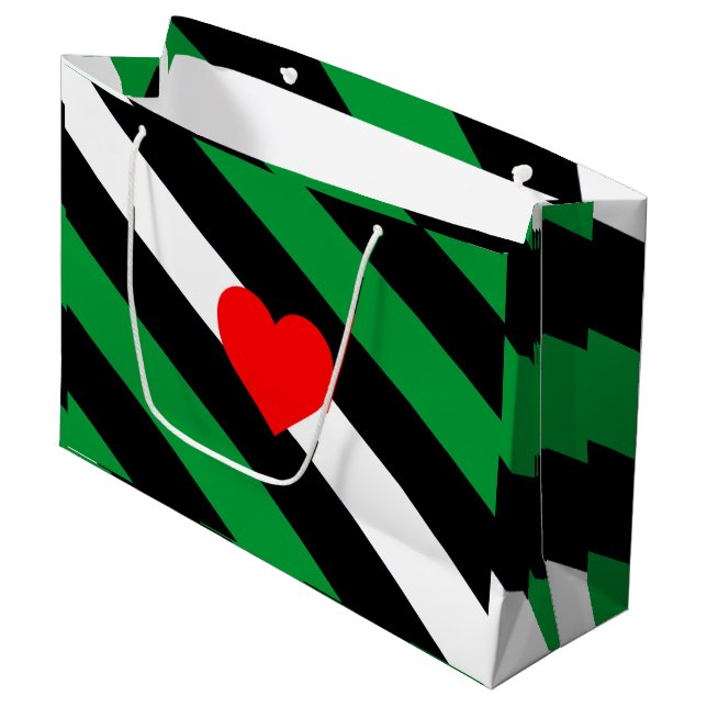 Leather Boi Pride Flag Large Gift Bag (Front Angled)