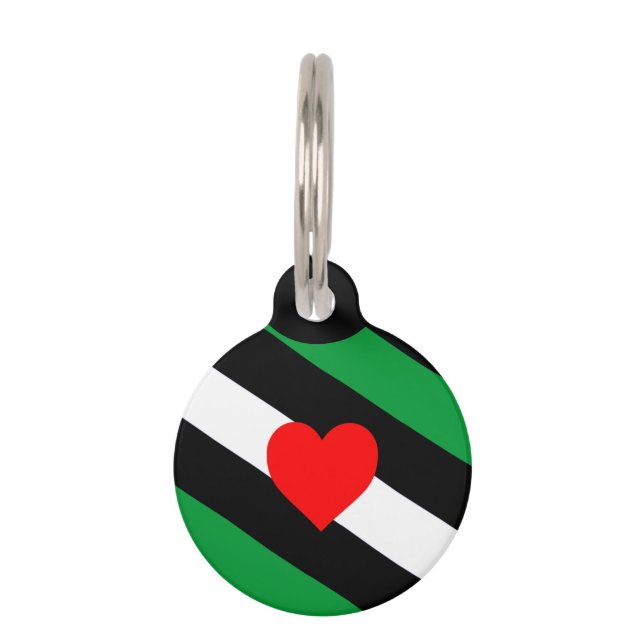 Leather Boi Pride Flag Pet Tag (Front)