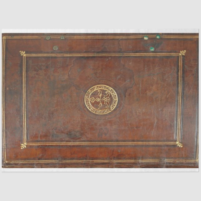 Leather Book Cover Decoupage Paper (Front)