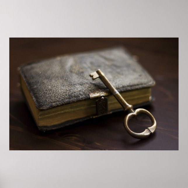 Leather Bound Diary Under Lock and Key Poster (Front)