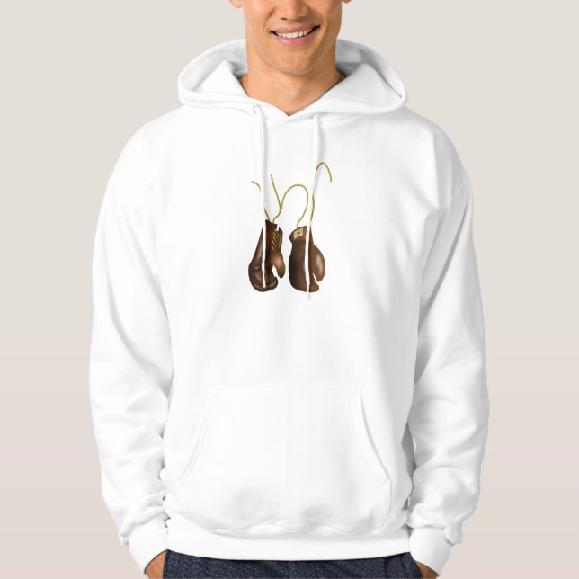 Leather Boxing Gloves Hoodie (Front)