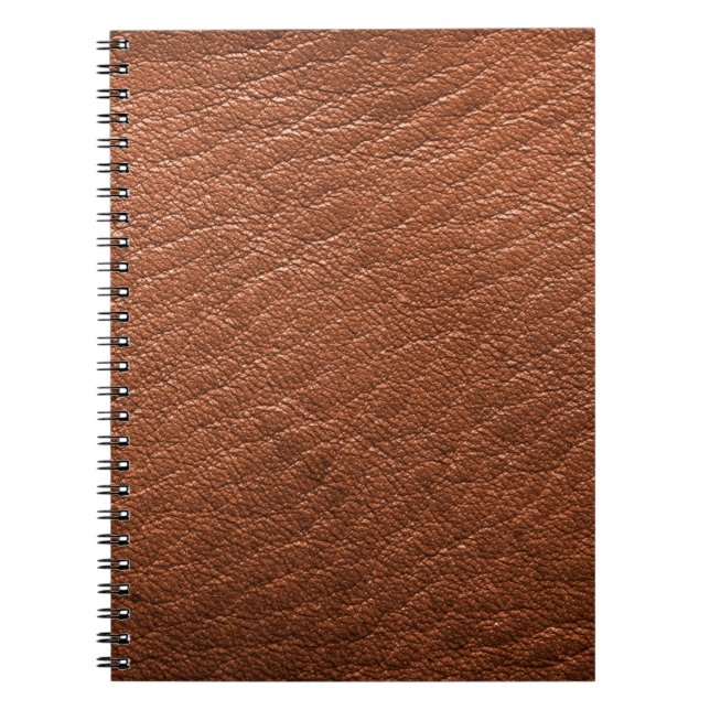 Leather brown structure clothing notebook (Front)