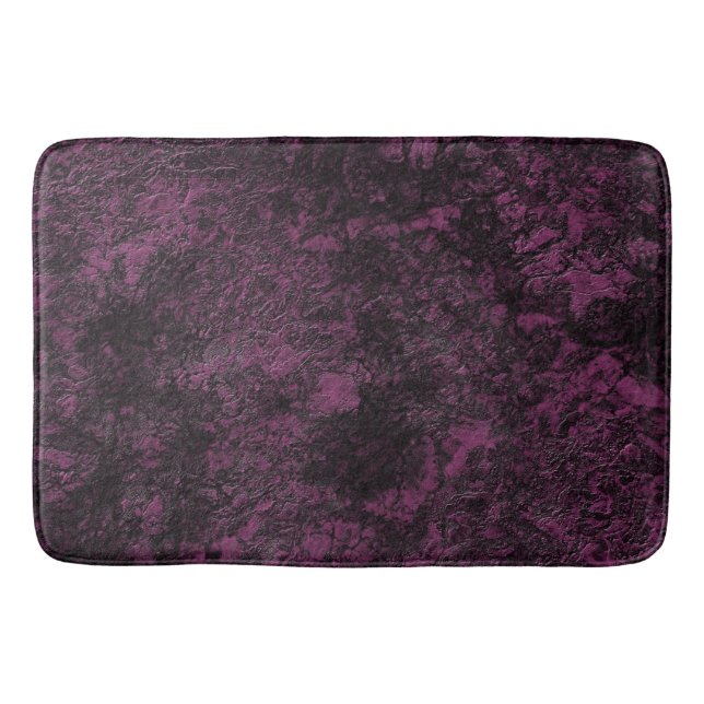 Leather Burgundy texture Bath Mat (Front)