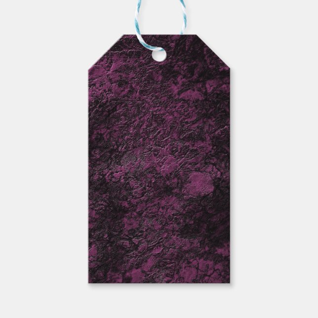 Leather Burgundy texture Gift Tags (Front)