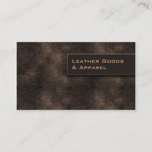 Leather Business Card Brown Bronze