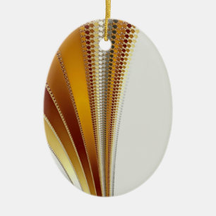 Leather Christmas Fractal Ceramic Tree Decoration