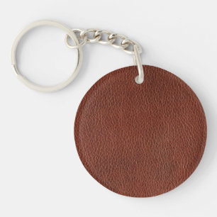 Leather Circle (double-sided) Key Ring