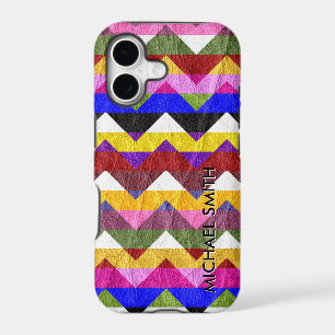 Leather Colourful Chevron Stripes #2
