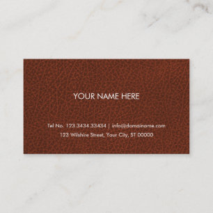 Leather Craft Artisan Business Professional Card