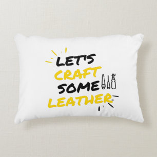 Leather crafting decorative cushion