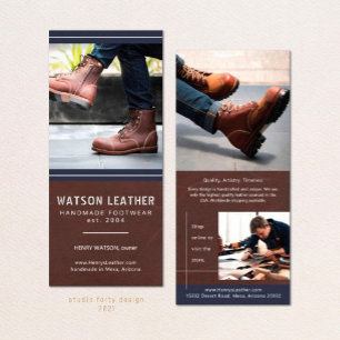Leather Creative Marketing Rack Card