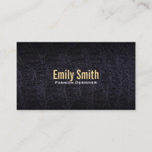 Leather (crocodile) business card