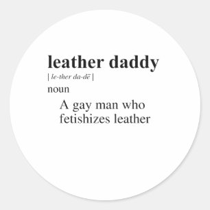 LEATHER DADDY CLASSIC ROUND STICKER