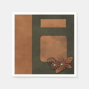 Leather decor napkin