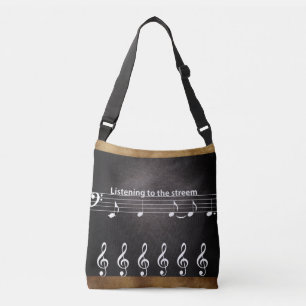 Leather design with music note hand bag for her