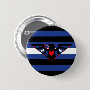 Leather Eagle Pride Flag 6 Cm Round Badge